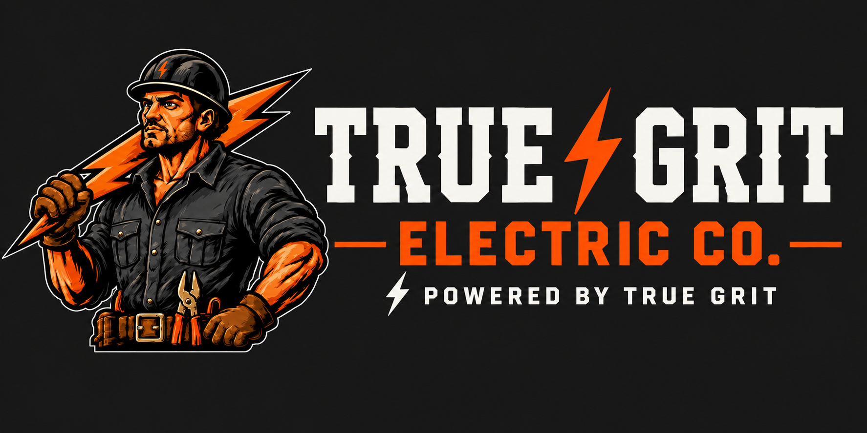 True Grit Electric Co. logo — dark background