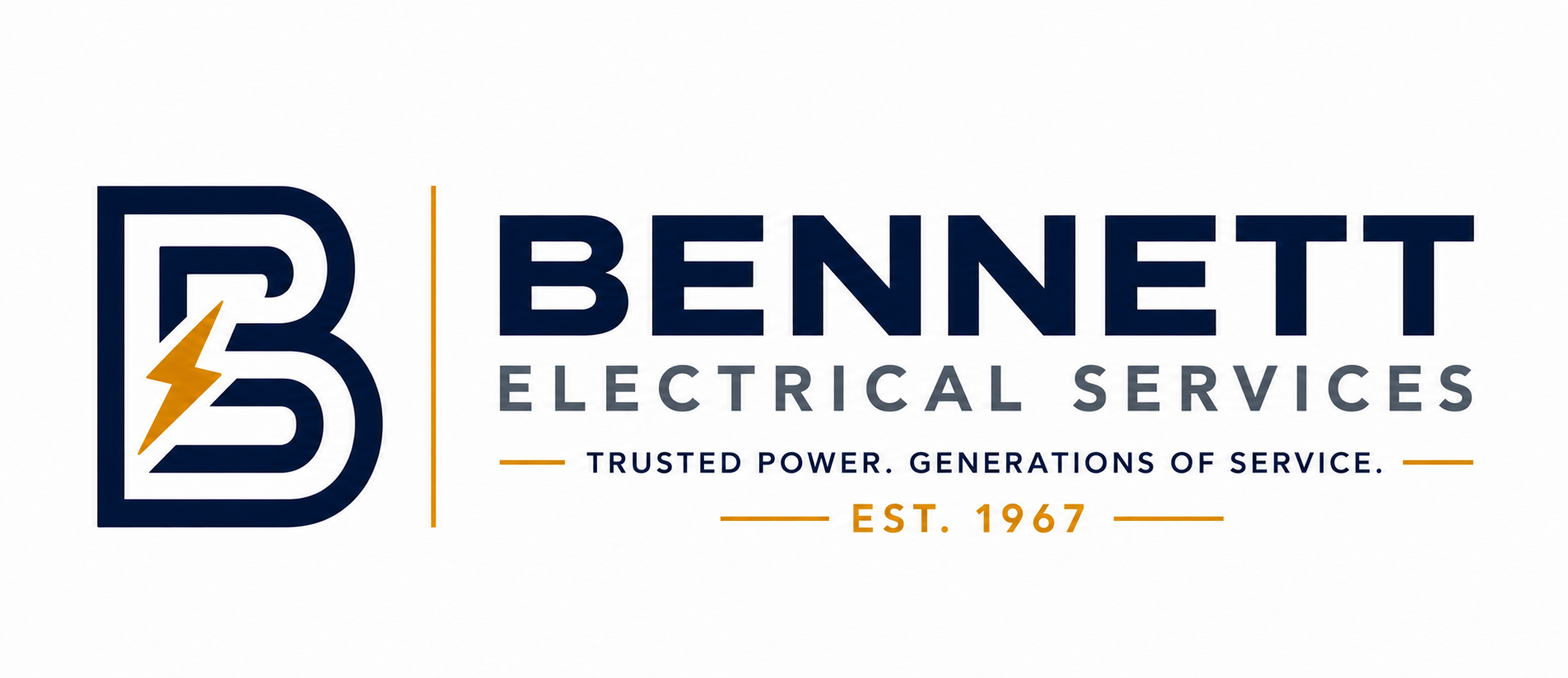 Bennett Electrical Services logo — light background